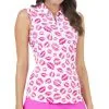 IBKUL Women's Sleeveless Polo - Kiss Me Kate Print -Golf Clubs Sales 9829837 800 auto